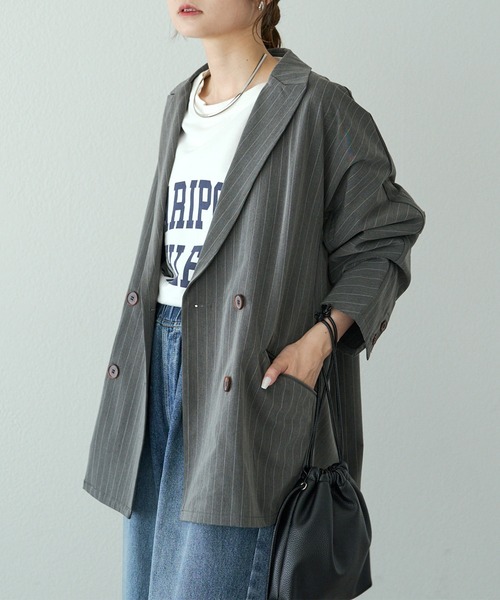 セール】ダブルデザインジャケット（テーラードジャケット）｜PUAL CE