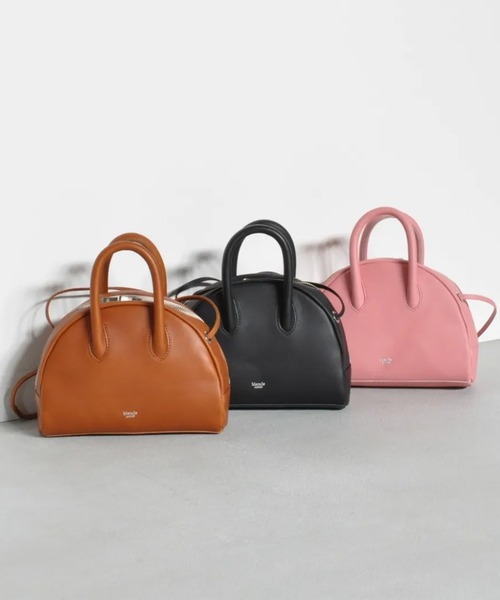 blancle(ブランクレ)の「blancle SMOOTH 2WAY MINI BOSTON(ハンドバッグ・レディース・タン/ピンク/ブラック・FREE)」の1枚目の写真