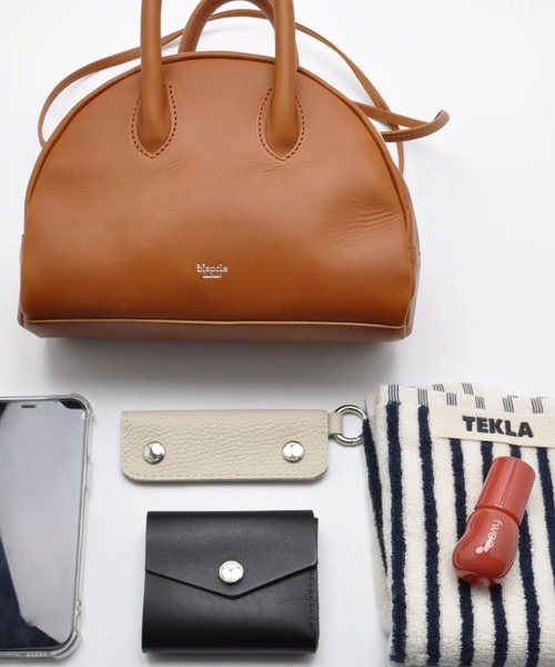blancle(ブランクレ)の「blancle SMOOTH 2WAY MINI BOSTON(ハンドバッグ・レディース・タン/ピンク/ブラック・FREE)」の6枚目の写真