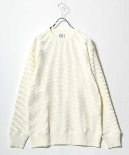 JEMORGAN（ジェーイーモーガン）の「JEMORGAN（ジェーイーモーガン）ヘビーウェイト ビッグワッフルロンT/長袖 無地 ユニセックス（Tシャツ/カットソー・メンズ・マスタード/ブラウン/ブラック/オフホワイト/アッシュグレー/グレー/チャコールグレー・M/L/XL/S）」の16枚目の写真