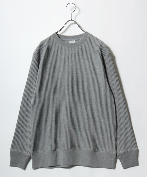 JEMORGAN（ジェーイーモーガン）の「JEMORGAN（ジェーイーモーガン）ヘビーウェイト ビッグワッフルロンT/長袖 無地 ユニセックス（Tシャツ/カットソー・メンズ・マスタード/ブラウン/ブラック/オフホワイト/アッシュグレー/グレー/チャコールグレー・M/L/XL/S）」の21枚目の写真