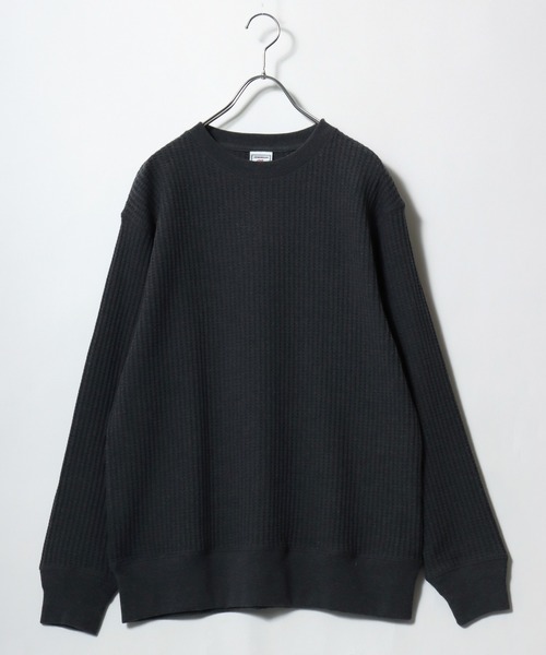 JEMORGAN（ジェーイーモーガン）の「JEMORGAN（ジェーイーモーガン）ヘビーウェイト ビッグワッフルロンT/長袖 無地 ユニセックス（Tシャツ/カットソー・メンズ・マスタード/ブラウン/ブラック/オフホワイト/アッシュグレー/グレー/チャコールグレー・M/L/XL/S）」の19枚目の写真