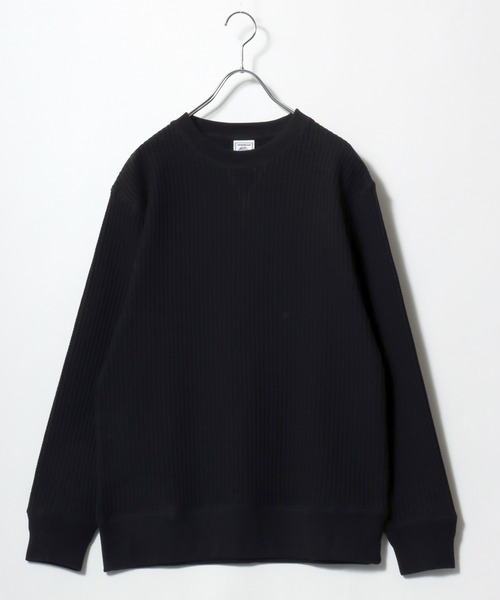 JEMORGAN（ジェーイーモーガン）の「JEMORGAN（ジェーイーモーガン）ヘビーウェイト ビッグワッフルロンT/長袖 無地 ユニセックス（Tシャツ/カットソー・メンズ・マスタード/ブラウン/ブラック/オフホワイト/アッシュグレー/グレー/チャコールグレー・M/L/XL/S）」の18枚目の写真