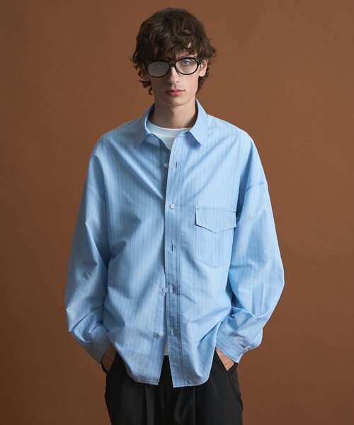 PUBLIC TOKYO（パブリックトウキョウ）の「ベーシックシアーシャツ（シャツ/ブラウス・メンズ・チェック/ストライプ・2/1）」の3枚目の写真