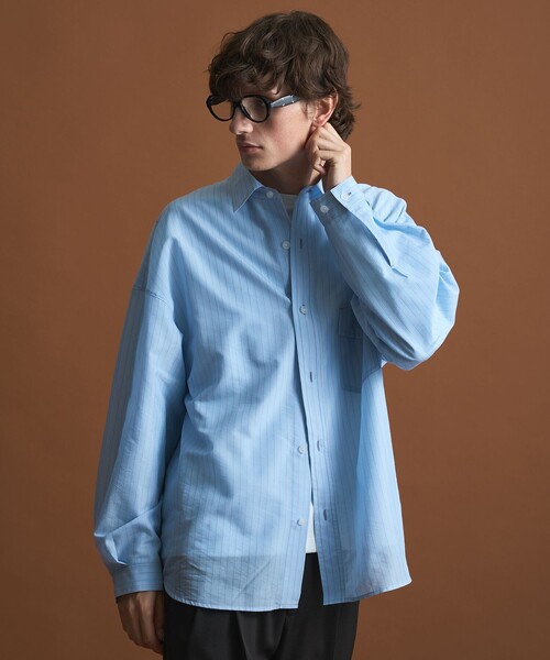 PUBLIC TOKYO（パブリックトウキョウ）の「ベーシックシアーシャツ（シャツ/ブラウス・メンズ・チェック/ストライプ・2/1）」の4枚目の写真