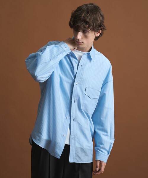 PUBLIC TOKYO（パブリックトウキョウ）の「ベーシックシアーシャツ（シャツ/ブラウス・メンズ・チェック/ストライプ・2/1）」の5枚目の写真