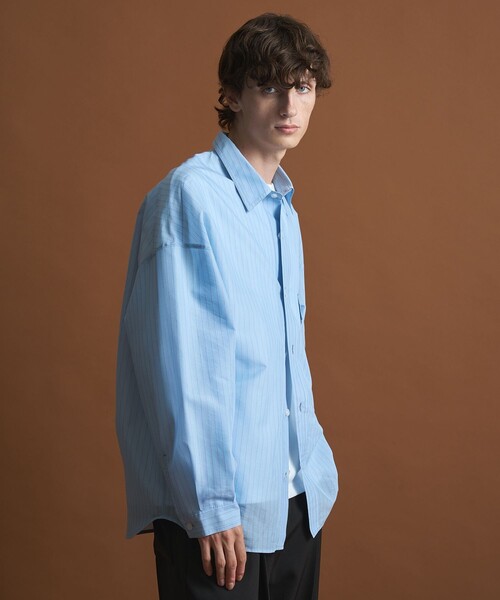 PUBLIC TOKYO（パブリックトウキョウ）の「ベーシックシアーシャツ（シャツ/ブラウス・メンズ・チェック/ストライプ・2/1）」の6枚目の写真