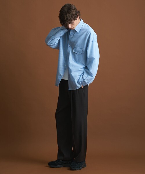 PUBLIC TOKYO（パブリックトウキョウ）の「ベーシックシアーシャツ（シャツ/ブラウス・メンズ・チェック/ストライプ・2/1）」の9枚目の写真