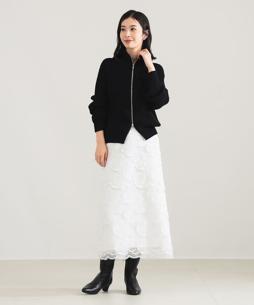 Demi-Luxe BEAMS(デミルクス ビームス)の「スカラレース タイトスカート(スカート・レディース・ホワイト・38/36)」の7枚目の写真