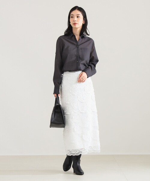 Demi-Luxe BEAMS(デミルクス ビームス)の「スカラレース タイトスカート(スカート・レディース・ホワイト・38/36)」の9枚目の写真