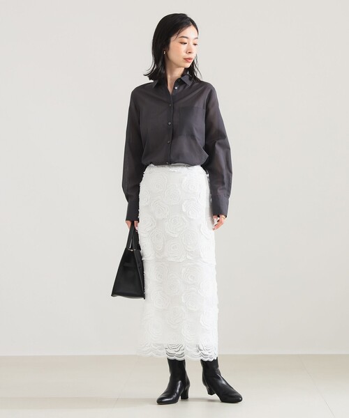 Demi-Luxe BEAMS(デミルクス ビームス)の「スカラレース タイトスカート(スカート・レディース・ホワイト・38/36)」の10枚目の写真