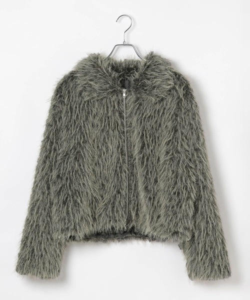 3.3 Field Trip （3.3フィールドトリップ）の「3.3 Field Trip／モコモコファージャケット（ブルゾン・レディース・グレー/ブラウン・FREE）」の10枚目の写真