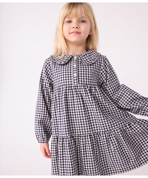 PETIT BATEAU(プチバトー)の「ワンピース(ワンピース・キッズ・ホワイト×ブルー・3YEAR/4YEAR/5YEAR)」の4枚目の写真