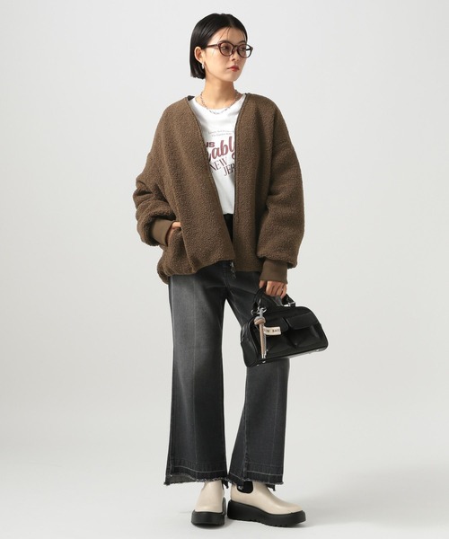   異素材 リバーシブル ボア ブルゾン ジャケット BAYFLOW（ベイフロー） ブルゾン アウター 「異素材で楽しめる」ボア