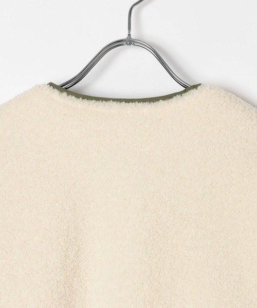 BAYFLOW（ベイフロー）の「[異素材で楽しめる]ボアリバーシブルブルゾン（ブルゾン・レディース・ブラック/ブラウン/オフホワイト・SMALL/MEDIUM）」の19枚目の写真