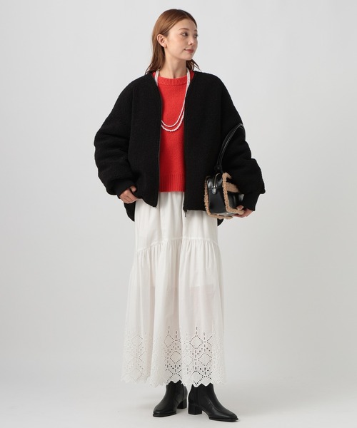 異素材で楽しめる]ボアリバーシブルブルゾン（ブルゾン）｜BAYFLOW