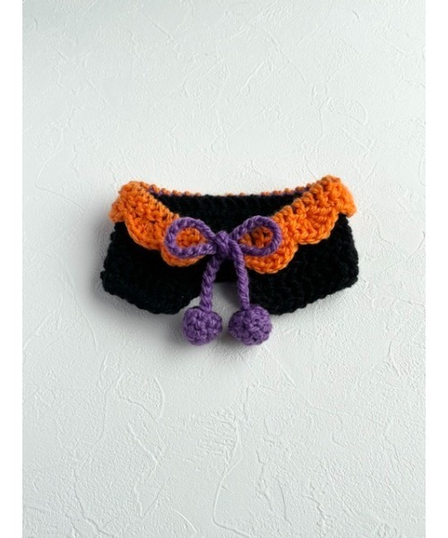 MocoHouse】ハロウィンコスチューム 仮装 手編み/犬用帽子/犬用付け襟
