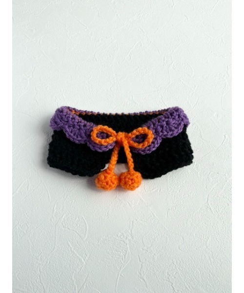 MocoHouse】ハロウィンコスチューム 仮装 手編み/犬用帽子/犬用付け襟