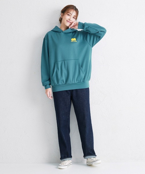 MIKI HOUSE(ミキハウス)の「【WEB限定】裏起毛ダンボールニットフーディー(大人用)(パーカー・レディース・ホワイト/ブラック/ブルー・L(175-185cm)/M(165-175cm)/S(155-165cm))」の10枚目の写真