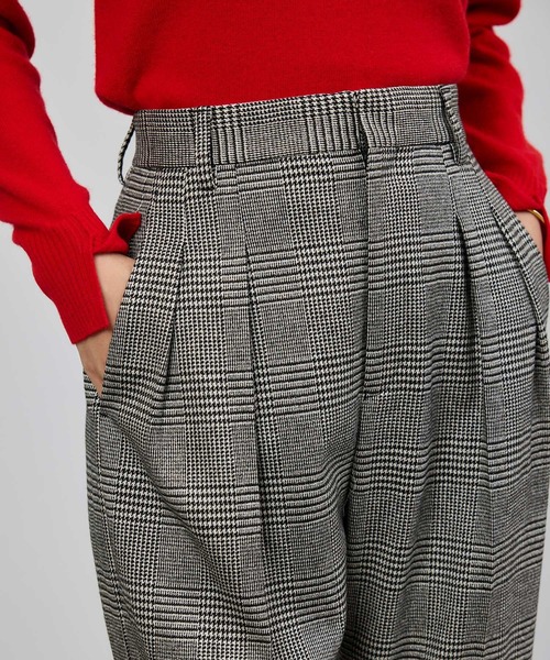 ROPE'（ロペ）の「ウールレーヨンクラシック2タックパンツ(ヘリンボーン/グレンチェック)/セットアップ対応（その他パンツ・レディース・ブラック系その他2/ブラック系その他・40/38/36）」の12枚目の写真