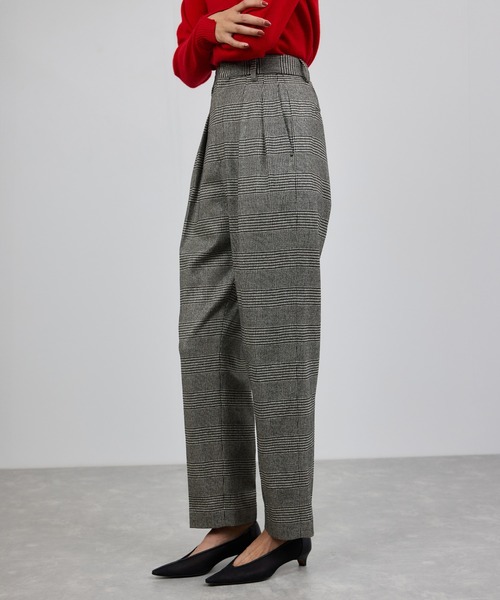 ROPE'（ロペ）の「ウールレーヨンクラシック2タックパンツ(ヘリンボーン/グレンチェック)/セットアップ対応（その他パンツ・レディース・ブラック系その他2/ブラック系その他・40/38/36）」の14枚目の写真