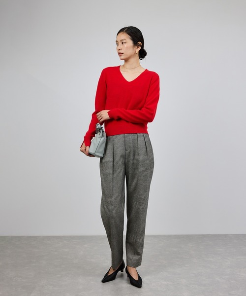 ROPE'（ロペ）の「ウールレーヨンクラシック2タックパンツ(ヘリンボーン/グレンチェック)/セットアップ対応（その他パンツ・レディース・ブラック系その他2/ブラック系その他・40/38/36）」の15枚目の写真