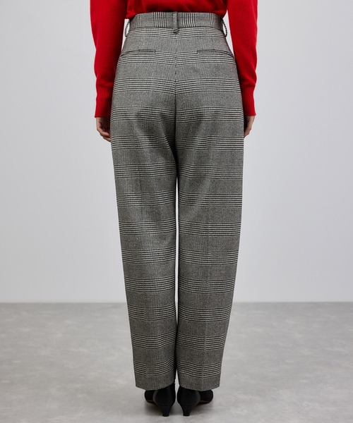 セール】ウールレーヨンクラシック2タックパンツ(ヘリンボーン/グレン