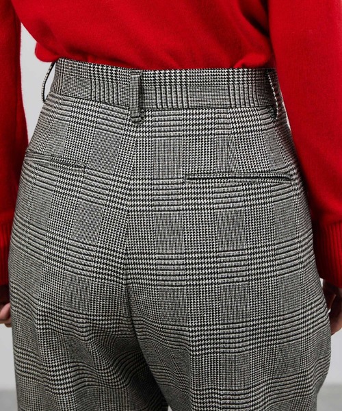 ロペ（ROPE’）/ウールレーヨンクラシック2タックパンツ(ヘリンボーン/グレンチェック)/セットアップ対応 セール】ウールレーヨンクラシック2タックパンツ(ヘリンボーン/グレン