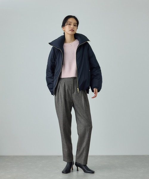 ROPE'（ロペ）の「ウールレーヨンクラシック2タックパンツ(ヘリンボーン/グレンチェック)/セットアップ対応（その他パンツ・レディース・ブラック系その他2/ブラック系その他・40/38/36）」の6枚目の写真