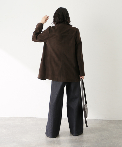 journal standard L'essage（ジャーナルスタンダードレサージュ）の「スウェードジャケット（テーラードジャケット・レディース・ブラウン・FREE）」の8枚目の写真