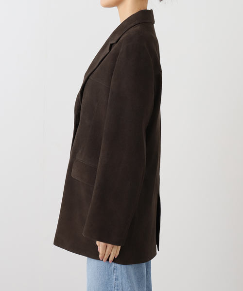journal standard L'essage（ジャーナルスタンダードレサージュ）の「スウェードジャケット（テーラードジャケット・レディース・ブラウン・FREE）」の11枚目の写真