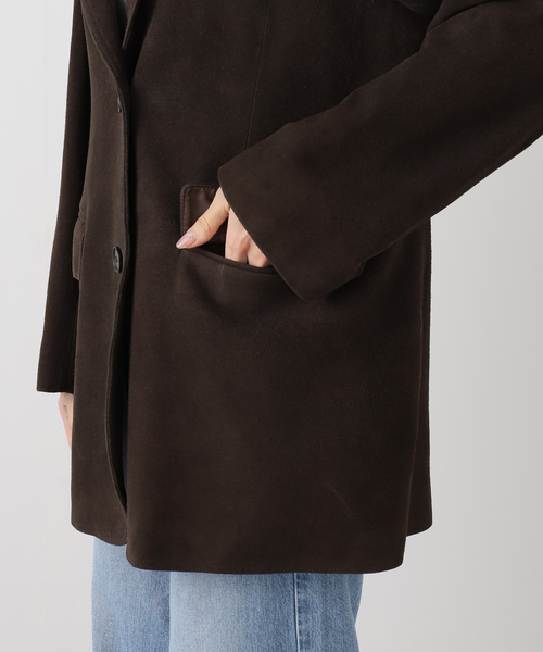journal standard L'essage（ジャーナルスタンダードレサージュ）の「スウェードジャケット（テーラードジャケット・レディース・ブラウン・FREE）」の15枚目の写真