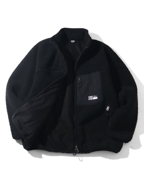 FIRST DOWN(ファーストダウン)の「【FIRST DOWN/ファーストダウン】 BOA JKT / タンブリングボア ジャケット(ブルゾン・メンズ・ブラック/ライトベージュ・L/M/S/XL)」の3枚目の写真
