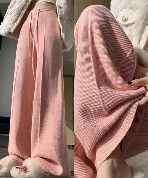 L LABEL(エルラベル)の「センターラインサーマルニットパンツ(その他パンツ・レディース・ブラック/ベージュ/グレー/ホワイト/ピンク・FREE)」の5枚目の写真