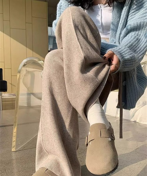 L LABEL(エルラベル)の「センターラインサーマルニットパンツ(その他パンツ・レディース・ブラック/ベージュ/グレー/ホワイト/ピンク・FREE)」の7枚目の写真