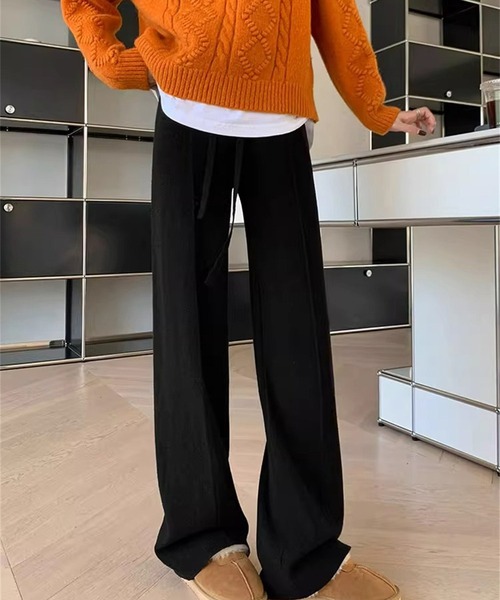 L LABEL(エルラベル)の「センターラインサーマルニットパンツ(その他パンツ・レディース・ブラック/ベージュ/グレー/ホワイト/ピンク・FREE)」の17枚目の写真