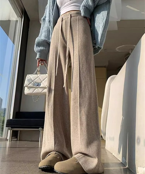 L LABEL(エルラベル)の「センターラインサーマルニットパンツ(その他パンツ・レディース・ブラック/ベージュ/グレー/ホワイト/ピンク・FREE)」の22枚目の写真