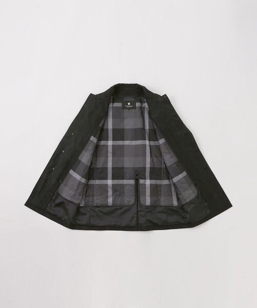 BLACK LABEL CRESTBRIDGE（ブラックレーベル・クレストブリッジ）の「シャドーチェックラミネートステンカラーコート（ステンカラーコート・メンズ・ブラック・M/XL/L）」の7枚目の写真