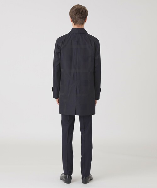 BLACK LABEL CRESTBRIDGE（ブラックレーベル・クレストブリッジ）の「シャドーチェックラミネートステンカラーコート（ステンカラーコート・メンズ・ブラック・M/XL/L）」の12枚目の写真