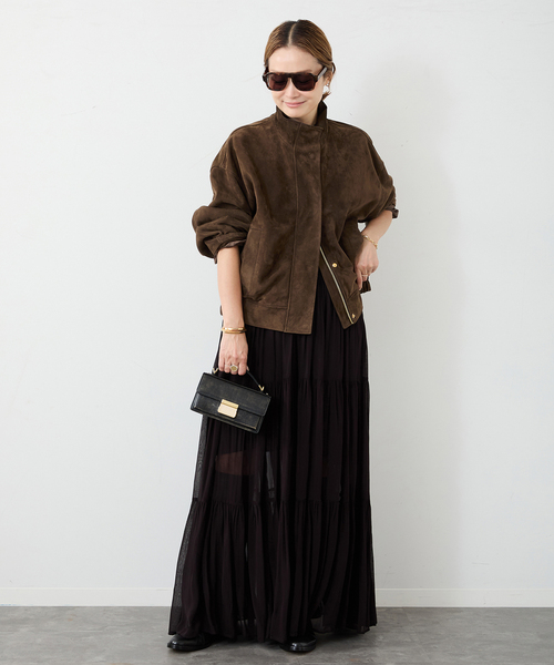 Deuxieme Classe(ドゥーズィエムクラス)の「*Suede Cropped ブルゾン(ライダースジャケット・レディース・ウッド・FREE)」の22枚目の写真