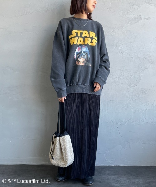 GOOD ROCK SPEED（グッドロックスピード）の「[GOOD ROCK SPEED/グッドロックスピード] 別注 / STAR WARS / ANAKIN SKYWALKER / プリントスウェット / ディズニー（スウェット・レディース・チャコールグレー・XL/L/M）」の18枚目の写真