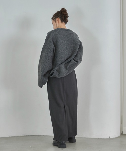 ハンドウォッシャブル】ダブルフェイスクロップドニット（ニット