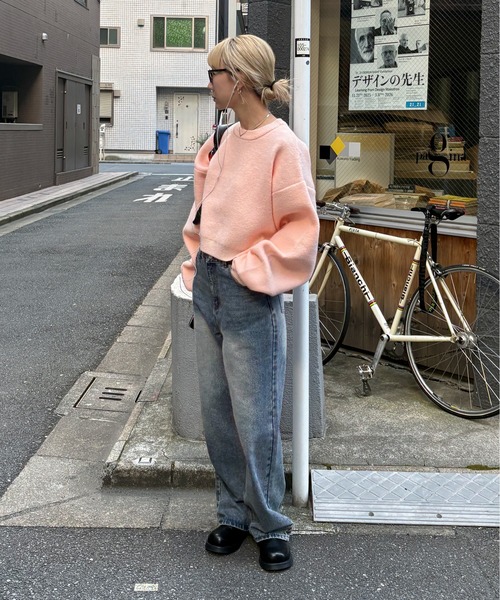 ハンドウォッシャブル】ダブルフェイスクロップドニット（ニット