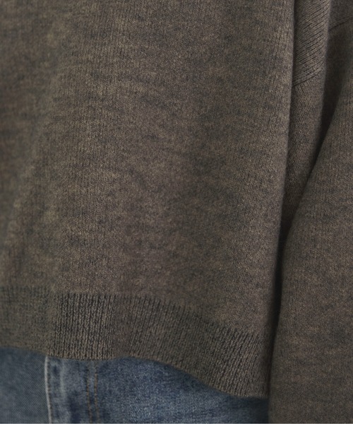 feepur（フェピュール）の「【ハンドウォッシャブル】ダブルフェイスクロップドニット（ニット/セーター・レディース・ブラック/チャコールグレー/ベージュ/ブラウン/ピンク・MEDIUM）」の13枚目の写真