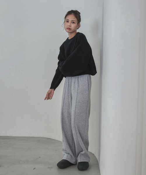 ハンドウォッシャブル】ダブルフェイスクロップドニット（ニット