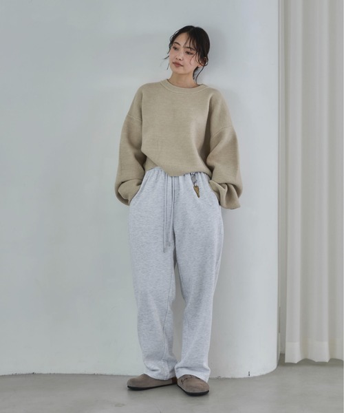 ハンドウォッシャブル】ダブルフェイスクロップドニット（ニット