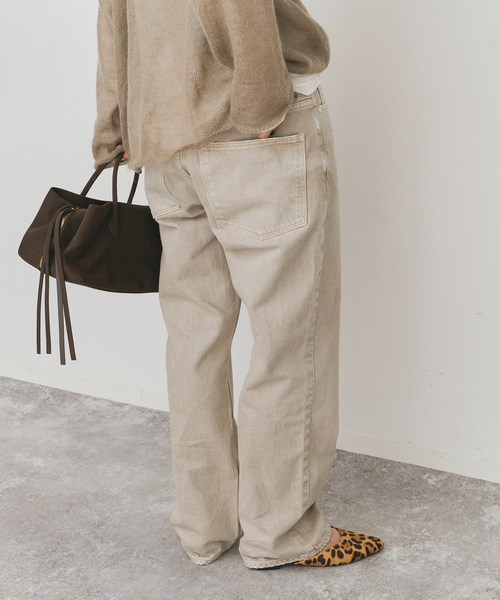 Spick & Span（スピックアンドスパン）の「upper hights/アッパーハイツ 別注THE HIM*（デニムパンツ・レディース・ブラック/ベージュ・23/26/25/24）」の14枚目の写真