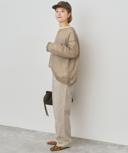 Spick & Span（スピックアンドスパン）の「upper hights/アッパーハイツ 別注THE HIM*（デニムパンツ・レディース・ブラック/ベージュ・23/26/25/24）」の16枚目の写真