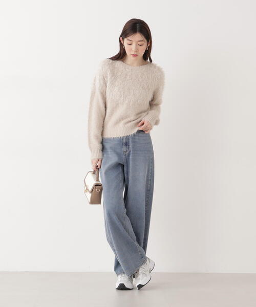 PROPORTION BODY DRESSING(プロポーションボディドレッシング)の「ラメ入り求心柄ニット / 1215270127(ニット/セーター・レディース・ベージュ/グレー/ホワイト系その他・FREE)」の13枚目の写真