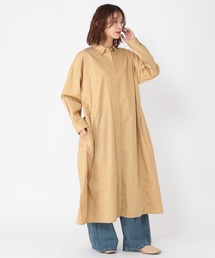 studio CLIP | コットンバックドロストシャツワンピース(ワンピース)